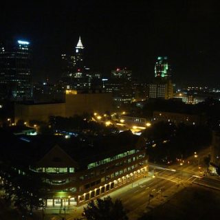 Downtown Raleigh, NC at night