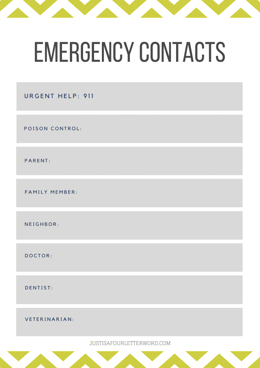 EMERGENCY CONTACT LIST