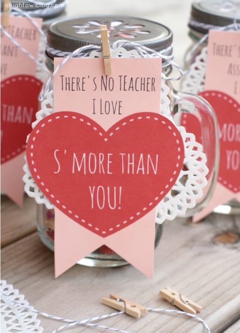 Teacher valentine smores idea
