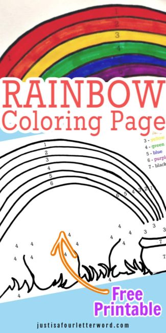St. Patrick's Day Rainbow Coloring Sheet {free printable}