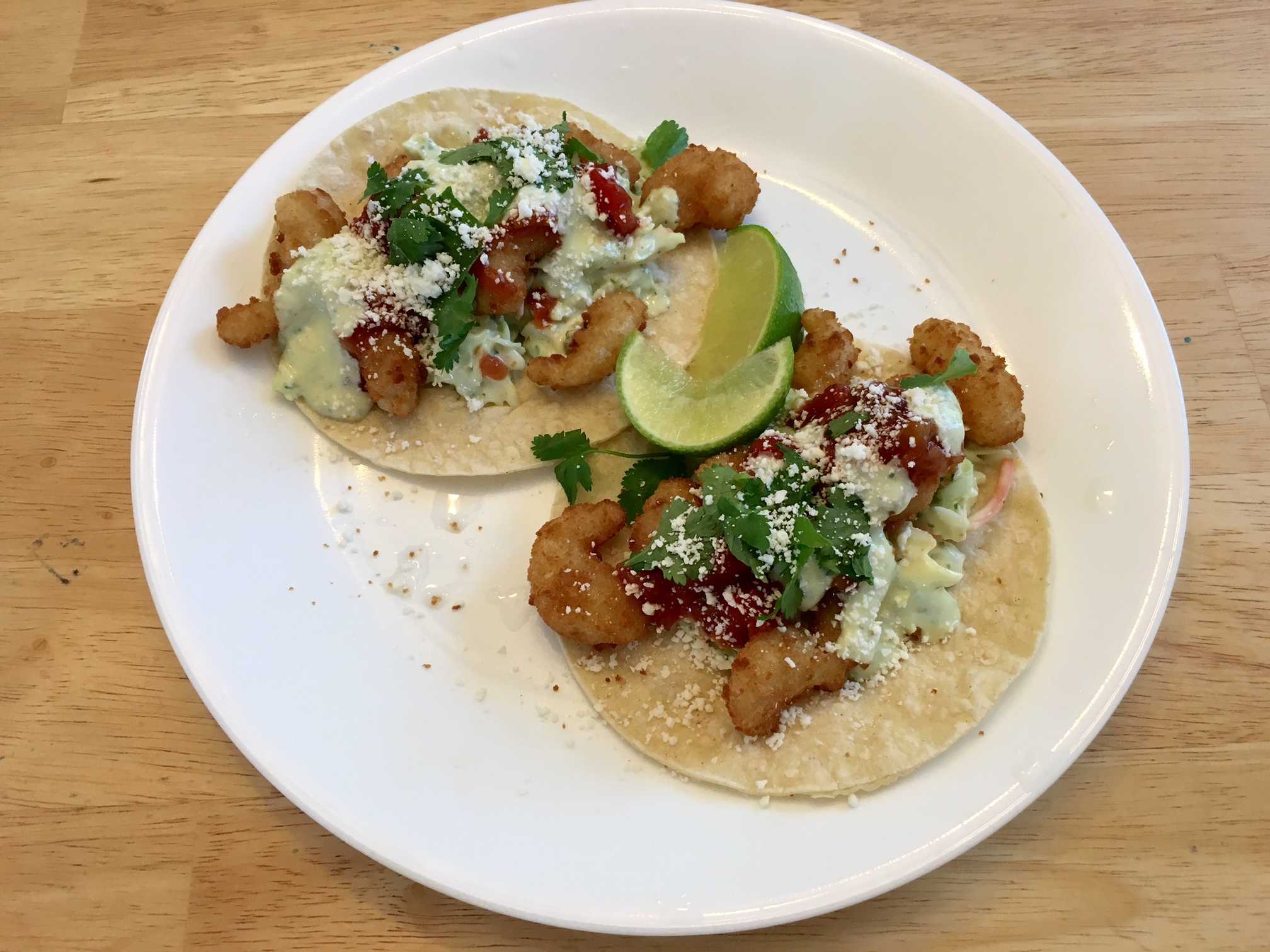 Popcorn Shrimp Tacos with Cabbage Slaw Recipe: How to Make It