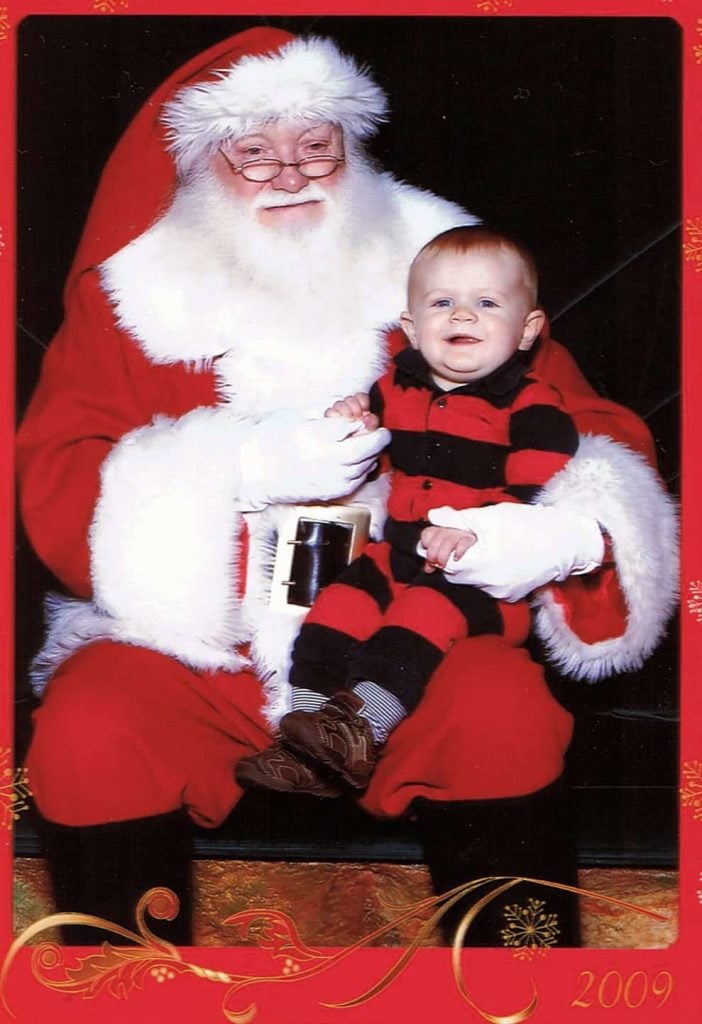 First visit with Santa for the Christmas Card 2009