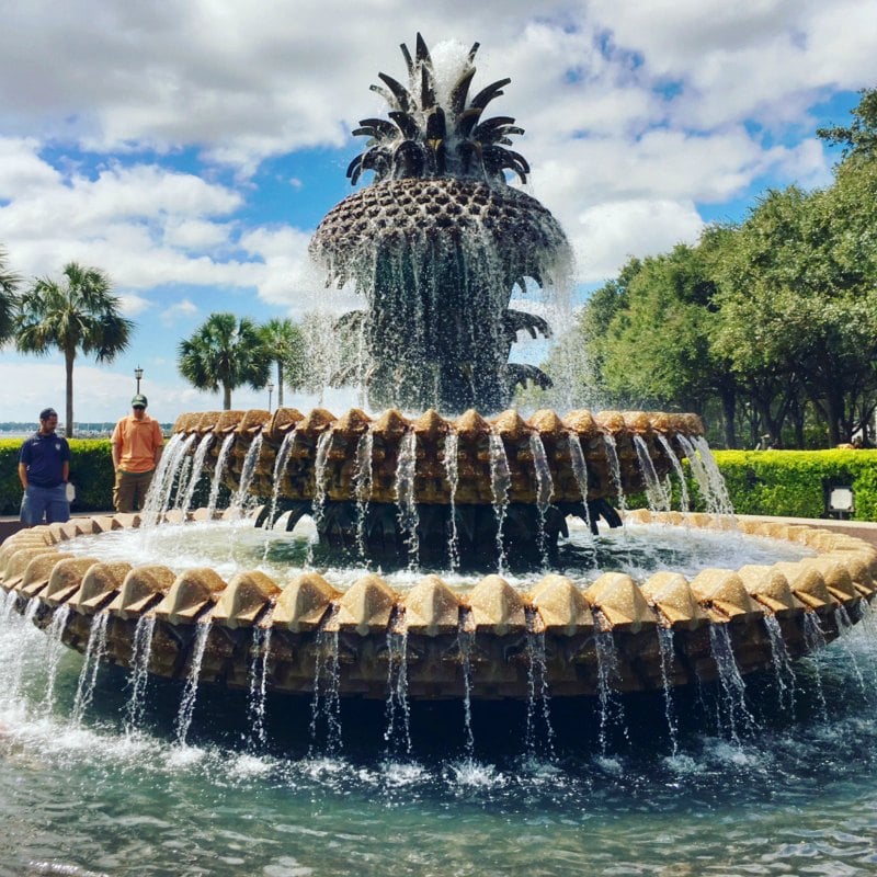 Pineapple fountain Charleston