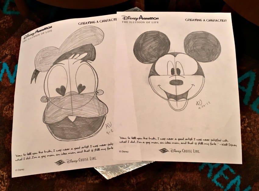 Animation classes are another reason Disney cruises are awesome for parents! So much to do!