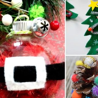 Simple Christmas Craft ideas to make with kids. Great for class projects, teacher gifts or DIY ornaments and holiday decorations at home!