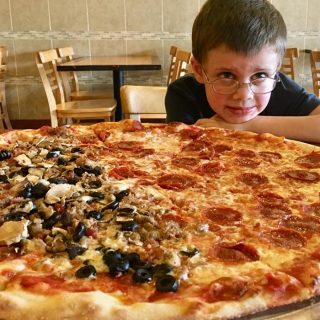 one big pizza