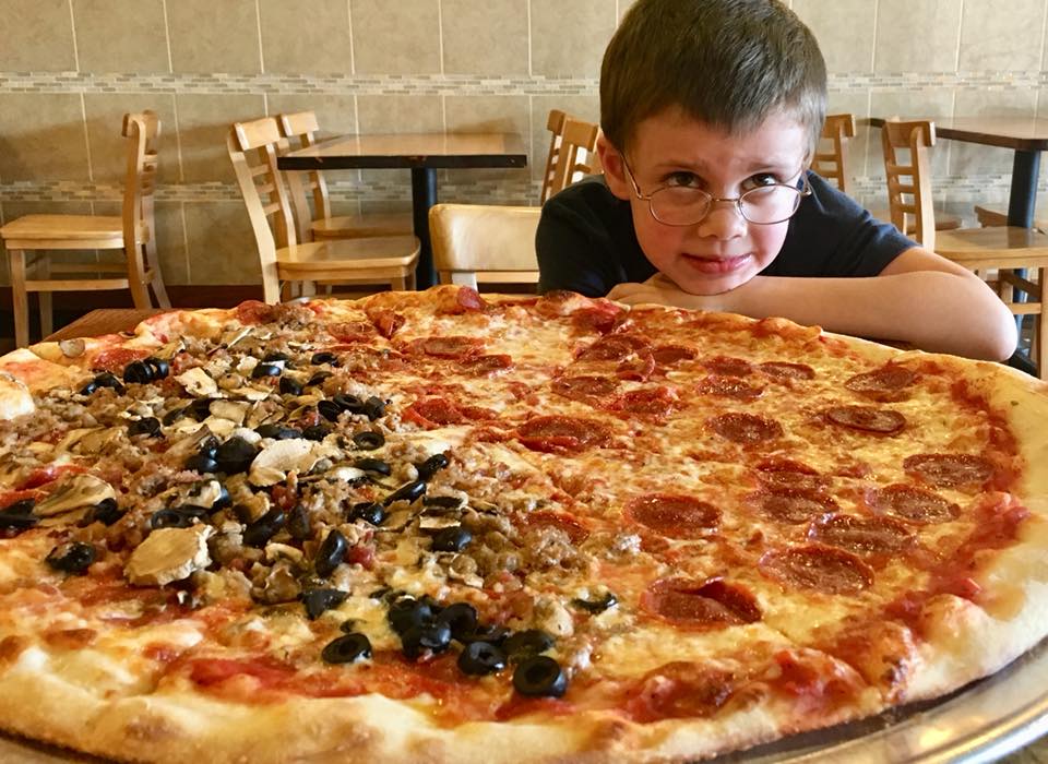 one big pizza