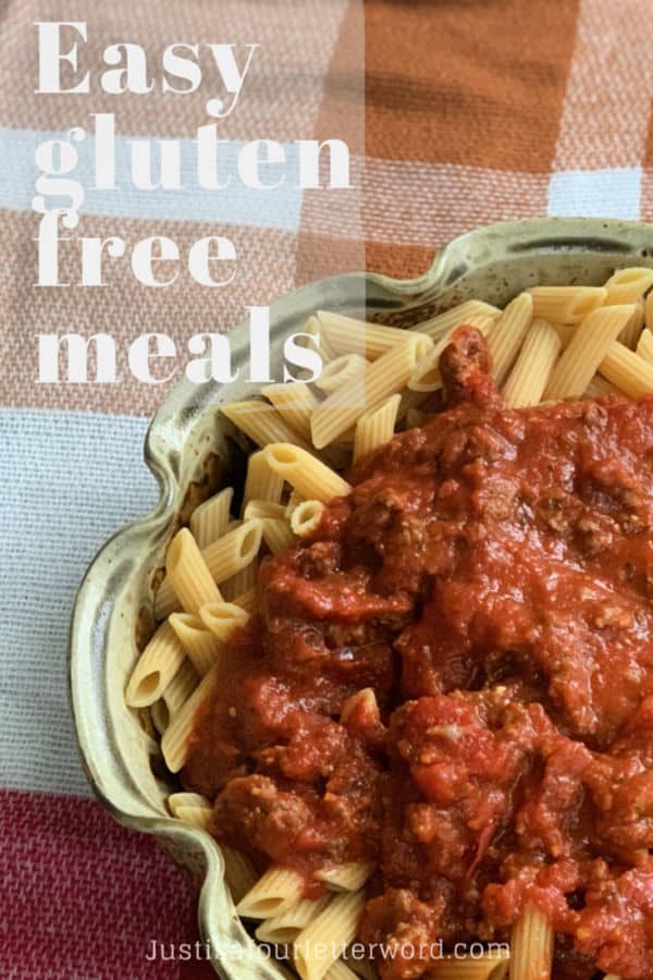 Easy Gluten Free Meals Pasta dish made with cauliflower pasta