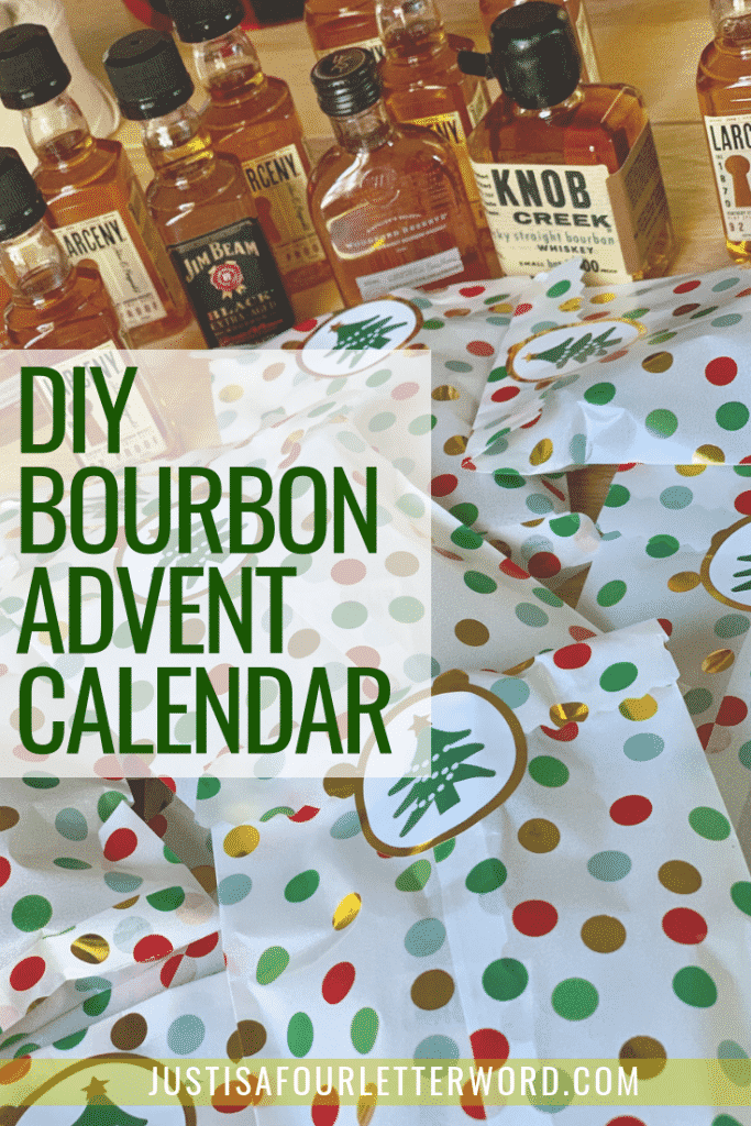 Want to get on the boozy advent calendar fun but not a wine drinker? Make this delicious diy bourbon advent calendar instead!