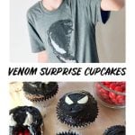 Venom surprise filled cupcakes