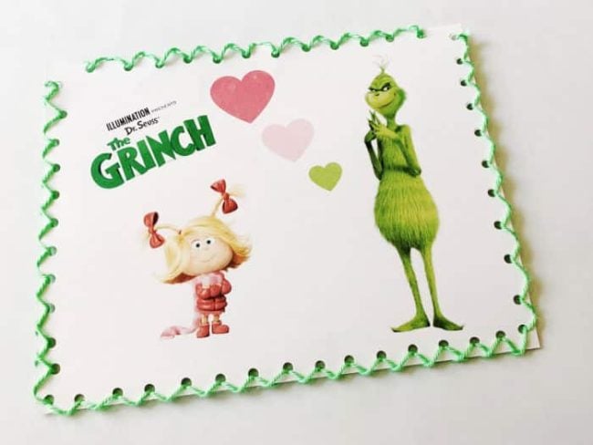 The Grinch Class Envelope Finished