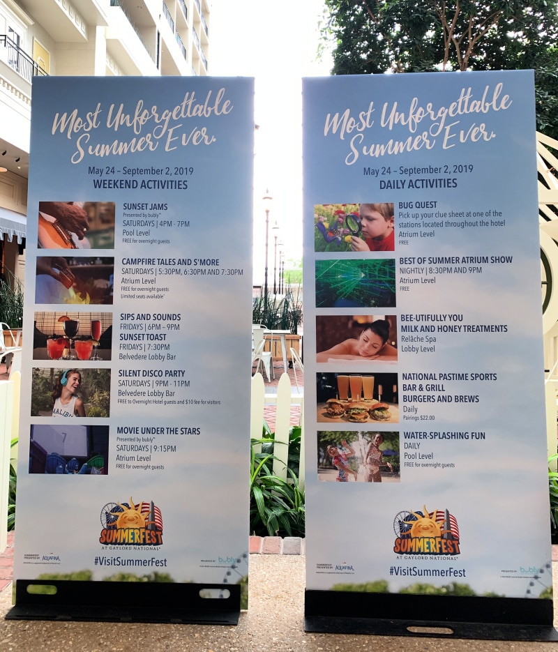 Summerfest Activities at Gaylord National