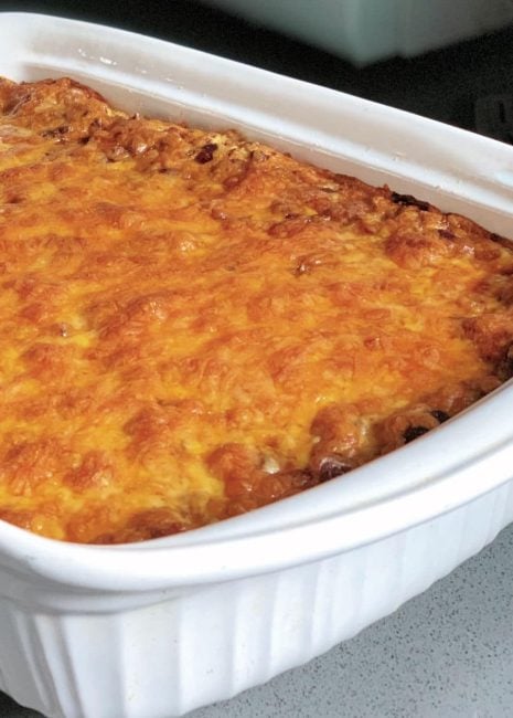 Easy Mexican Pie Recipe (Chili Pie Casserole!) - Just is a Four Letter Word