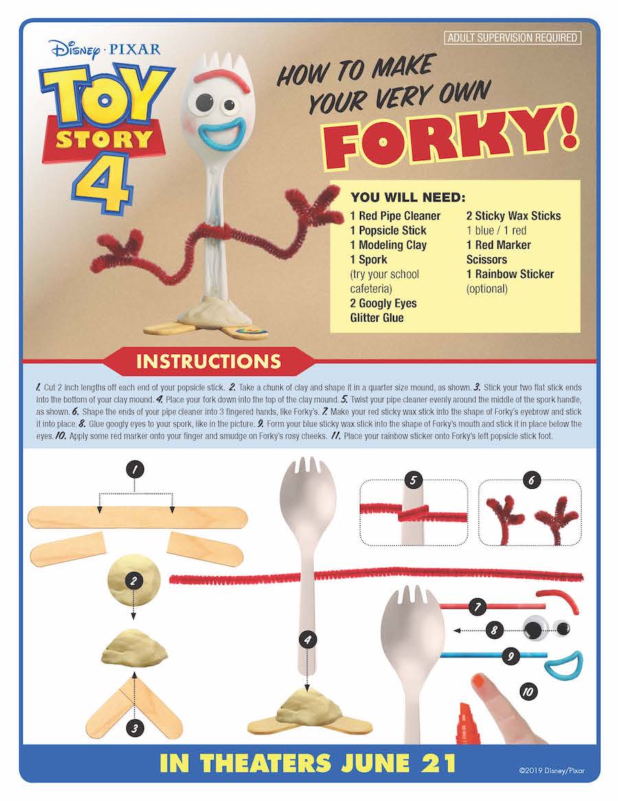 Toy Story 4 Forky instructions