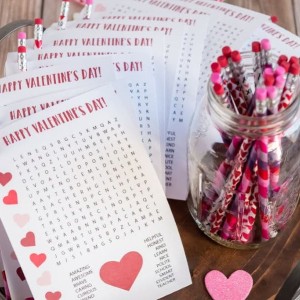 Word Search Teacher Valentines to Students