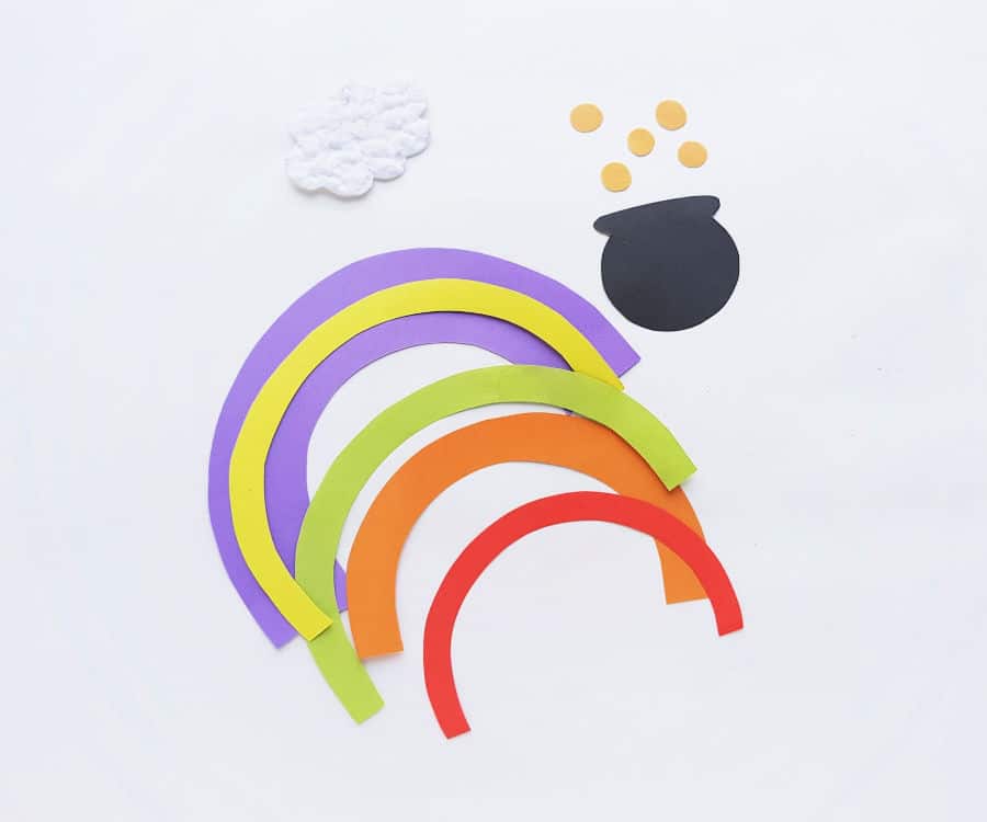 Rainbow Wreath Craft for Kids - Just is a Four Letter Word