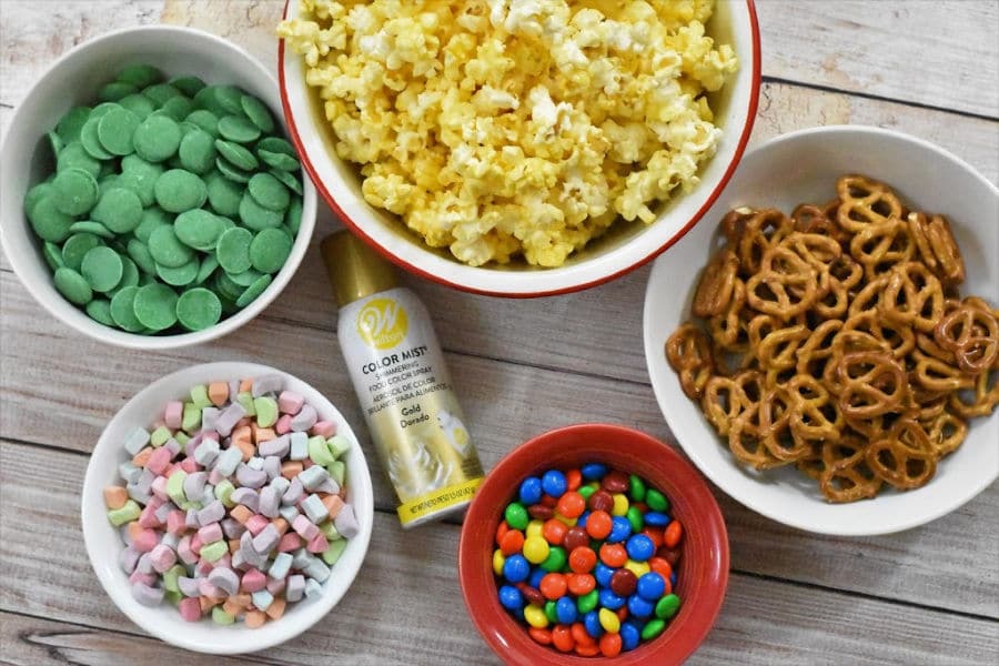 St. Patrick's Day popcorn mix ingredients