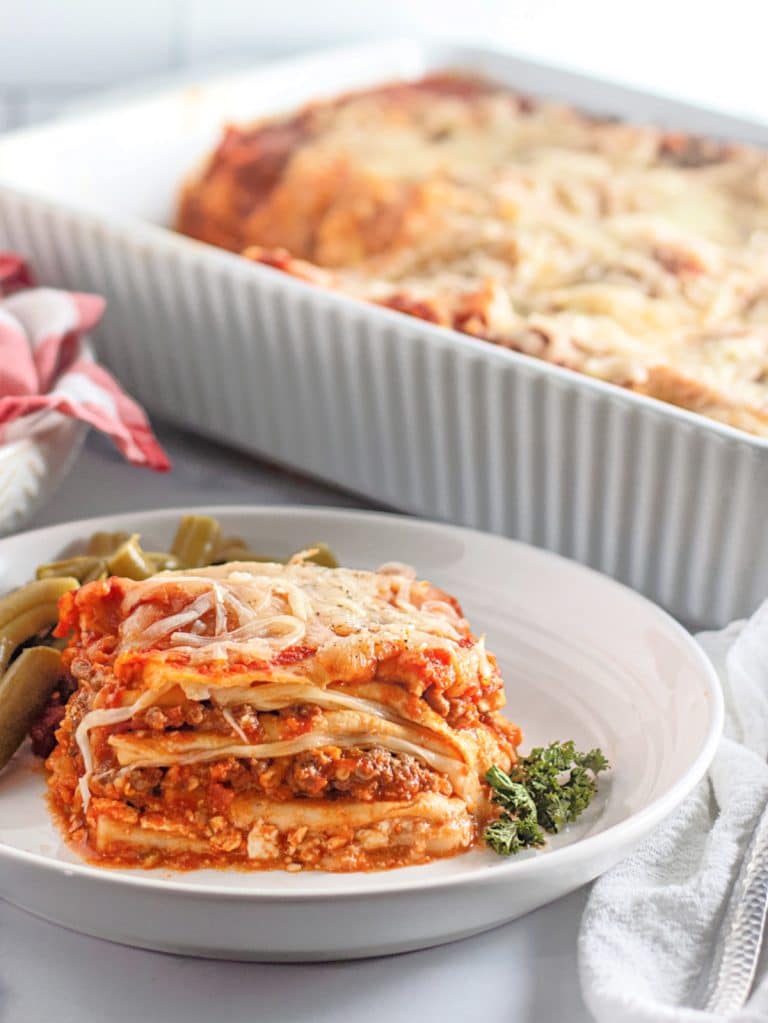 Classic Lasagna with Cottage Cheese - Just is a Four Letter Word