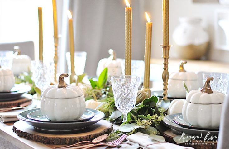 15 DIY Thanksgiving Centerpieces - Just is a Four Letter Word