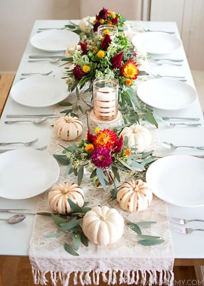 15 DIY Thanksgiving Centerpieces - Just is a Four Letter Word