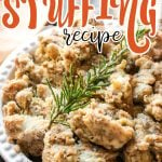 Thanksgiving Stuffing recipe pin for pinterest