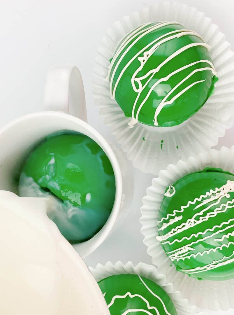 Green Hot Cocoa Bombs - Just is a Four Letter Word