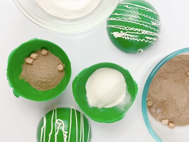 green hot cocoa bombs ingredients