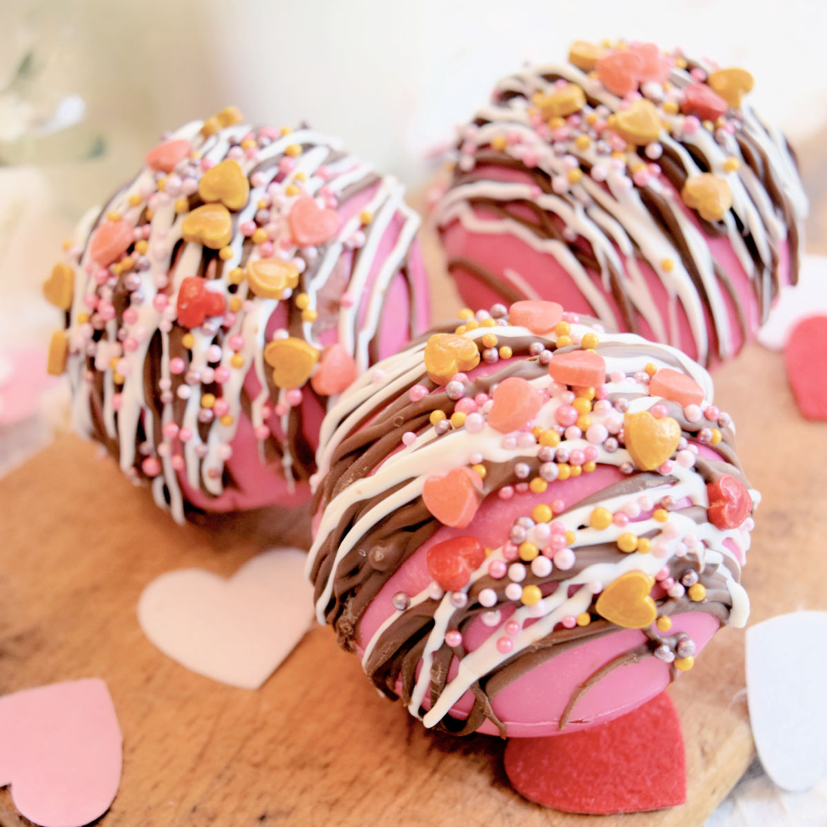 Pink Valentine Hot Chocolate Bombs Recipe