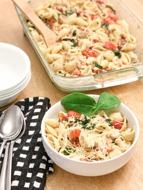 Baked Feta Pasta Recipe with Red Peppers - Just is a Four Letter Word