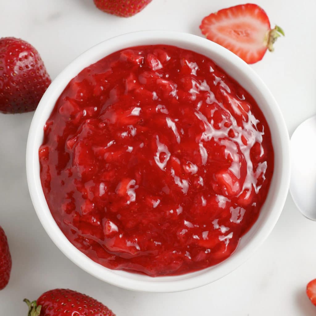 Homemade Strawberry Sauce with Cornstarch - Just is a Four Letter Word