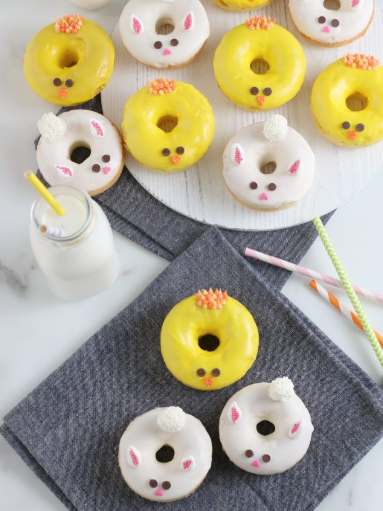 Easter donuts on napkin