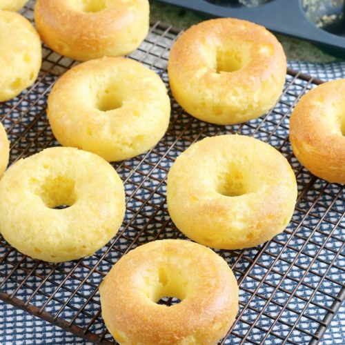 Doughnuts Recipe | Eggless Baked Mini Donuts + Recipe Video
