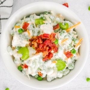 southern pea salad in bowl
