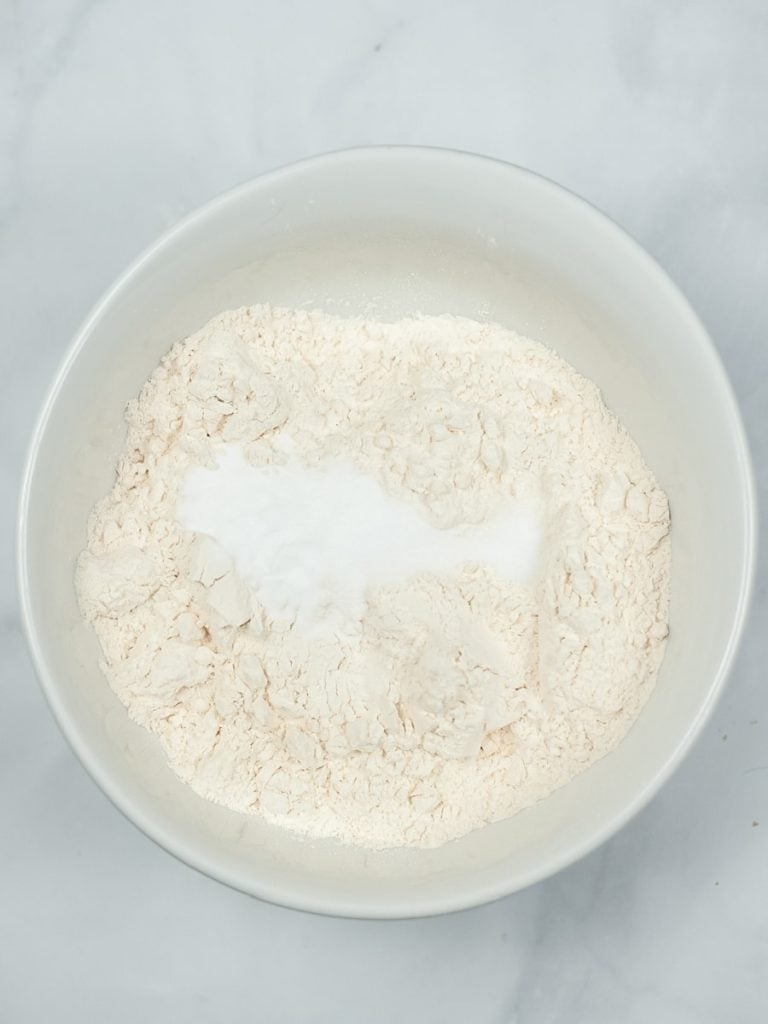 pizookie flour mixture in bowl