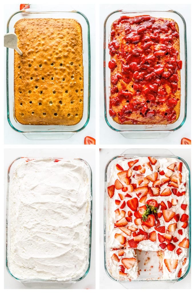 Strawberry Jello Cake Recipes 3 Ways - Just is a Four Letter Word