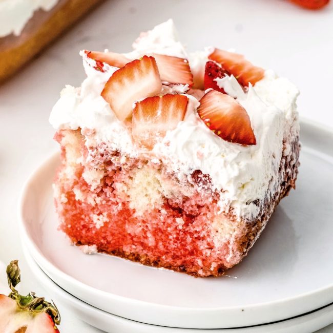 Strawberry Jello Cake Recipes 3 Ways - Just is a Four Letter Word