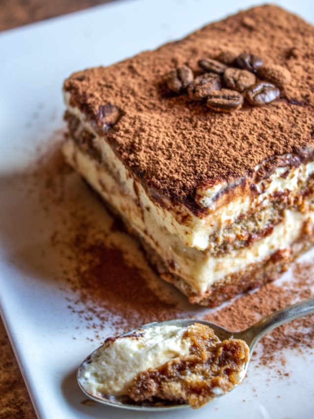 Easy Tiramisu Cake Recipe without alcohol! Just is a Four Letter Word