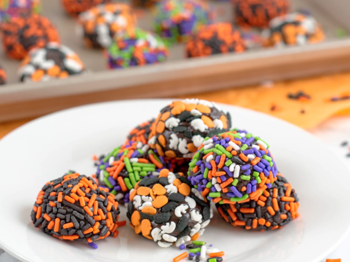 Halloween Truffle Brownie Bites Recipe