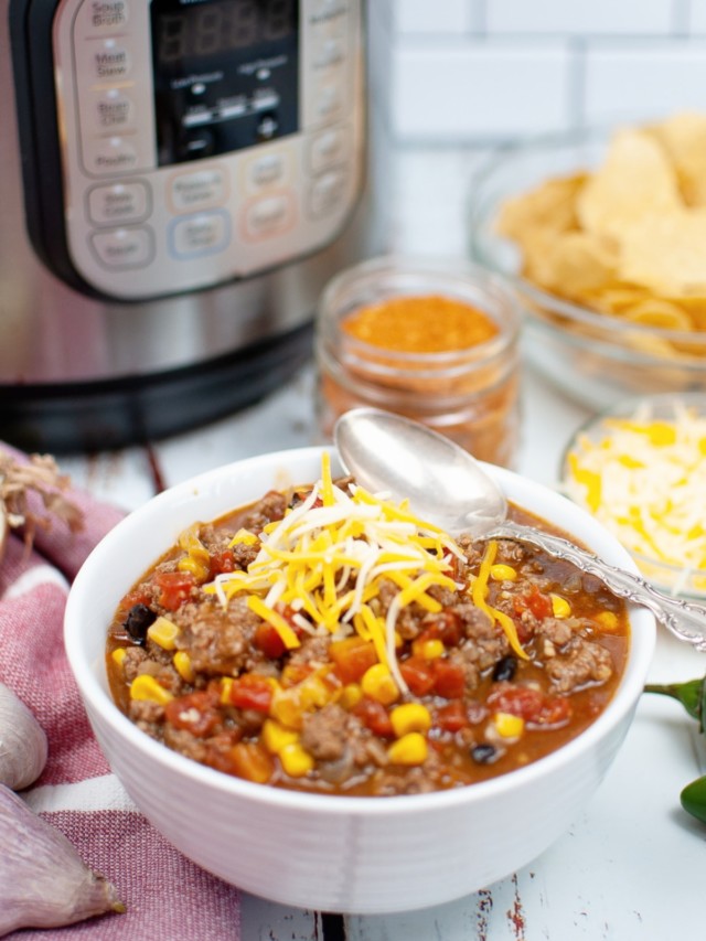 Easy Taco Soup Instant Pot Recipe - Just is a Four Letter Word