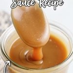 pinterest image for caramel sauce recipe