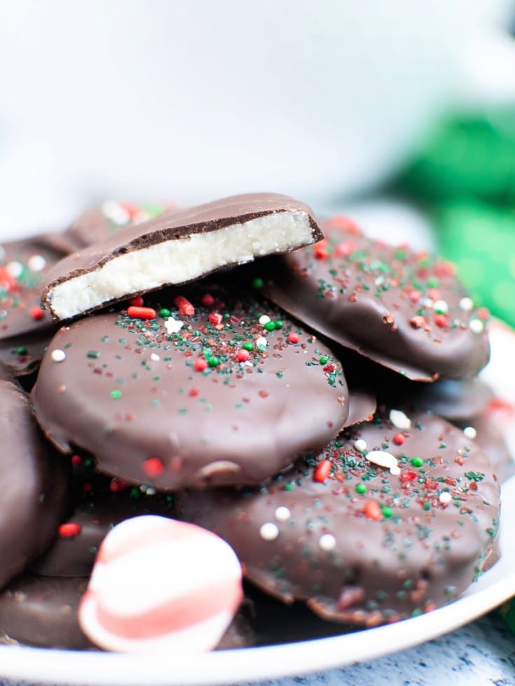 chocolate covered peppermint creme candy