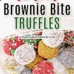 christmas brownie bite truffles