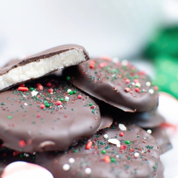 peppermint patties on a plate