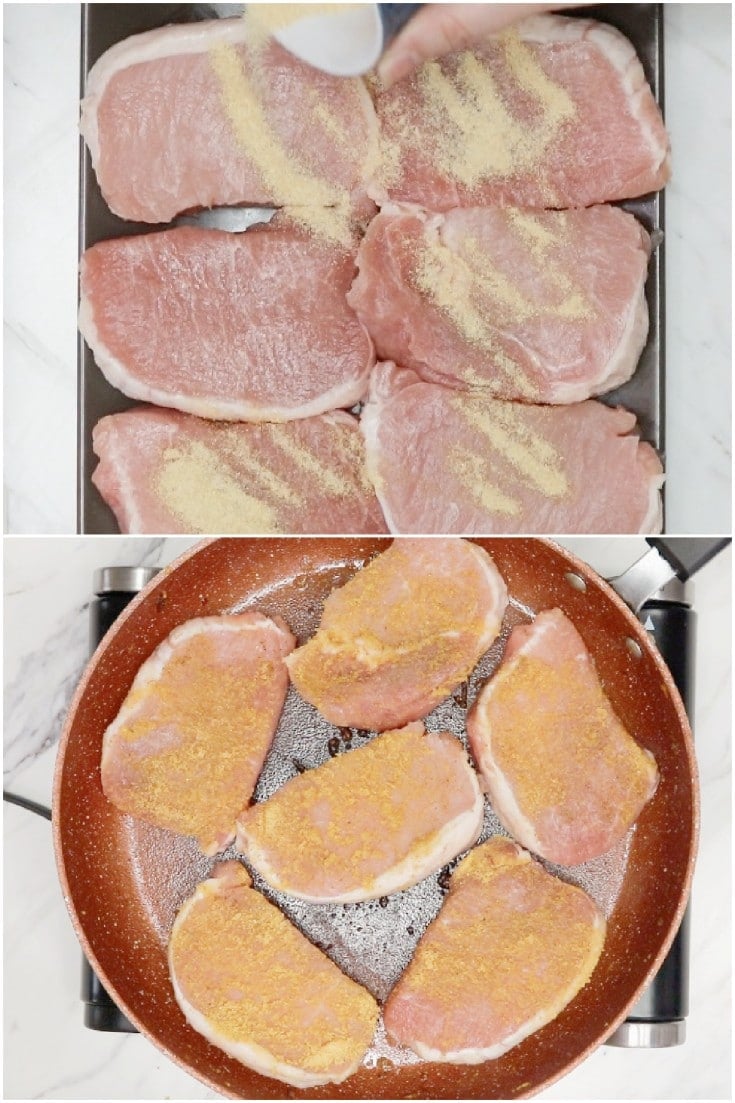 season and sear pork chops