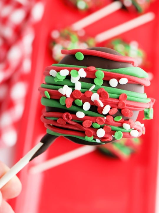 Chocolate Covered Ritz Cracker Pops with Peanut Butter