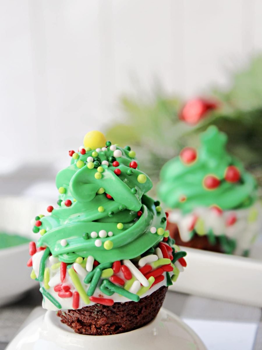 Christmas Tree Brownies Recipe - Just is a Four Letter Word