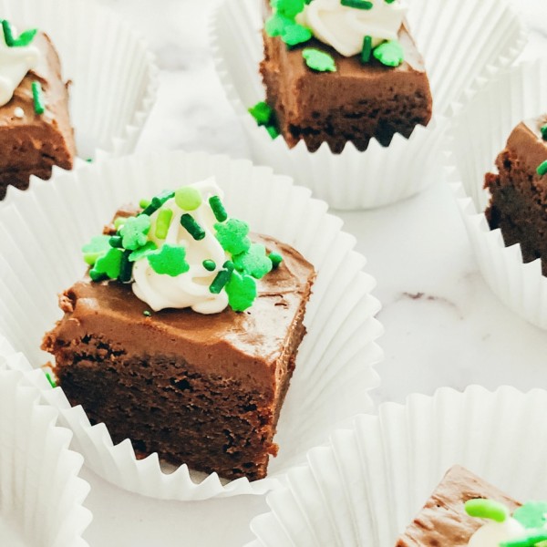 Baileys Brownies for St Patricks Day
