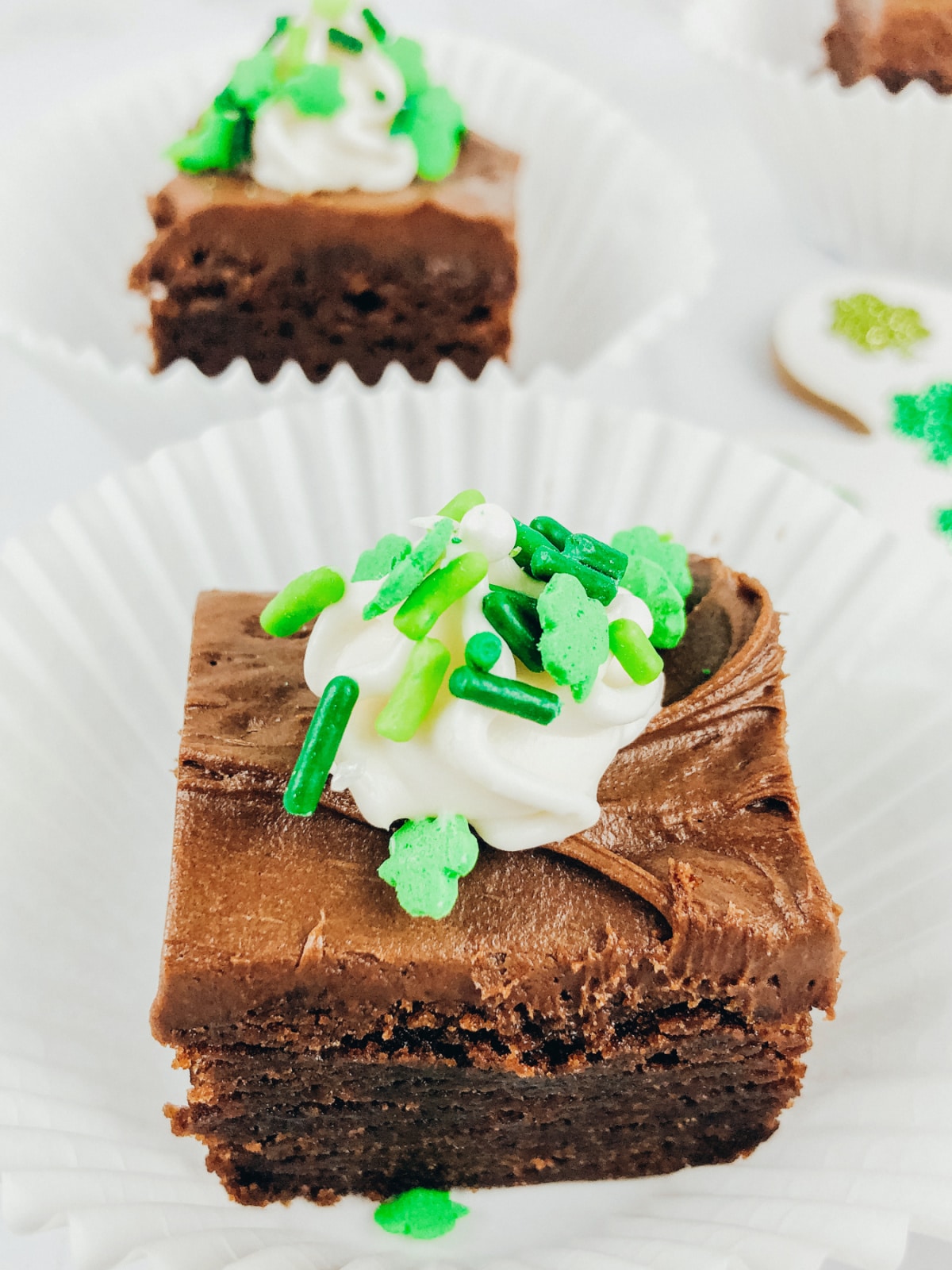 Irish Cream Brownies for St Patricks Day