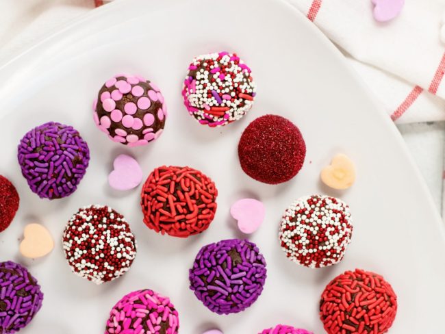 No Bake Brownie Bites for Valentines Day