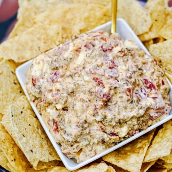 Sausage dip with Rotel